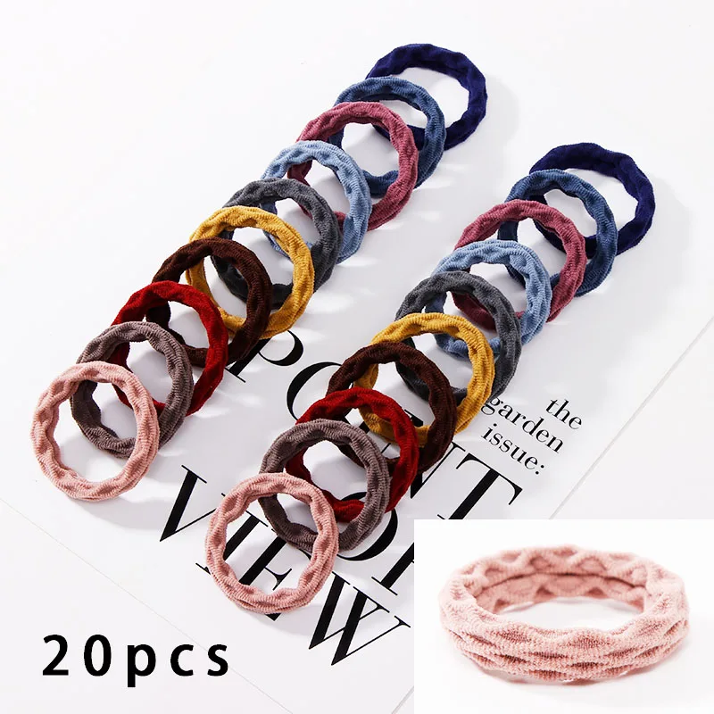 

10/20pcs/Set New Women Basic Crude Elastic Hair Bands Ponytail Holder Scrunchie Headband Rubber Bands Fashion Hair Accessories