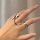 Женское Открытое кольцо с двумя пальцами, в стиле хип-хоп