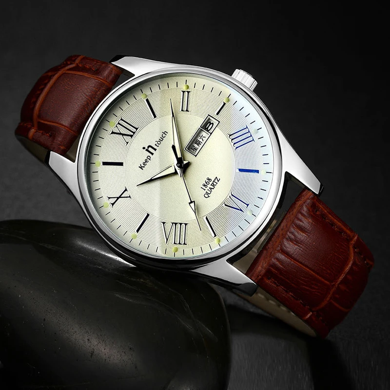 

Fashion Classic Watch Men Luxury Leather Quartz Wristwatches 24 Hour Date Waterproof Watches For Men Sport Clock Reloj Hombre