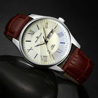 fashion classic watch men luxury leather quartz wristwatches 12 hour date waterproof watches for men sport clock reloj hombre