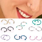 Кольцо для пирсинга носа для женщин, кольца в виде губ, медицинская титановая сталь