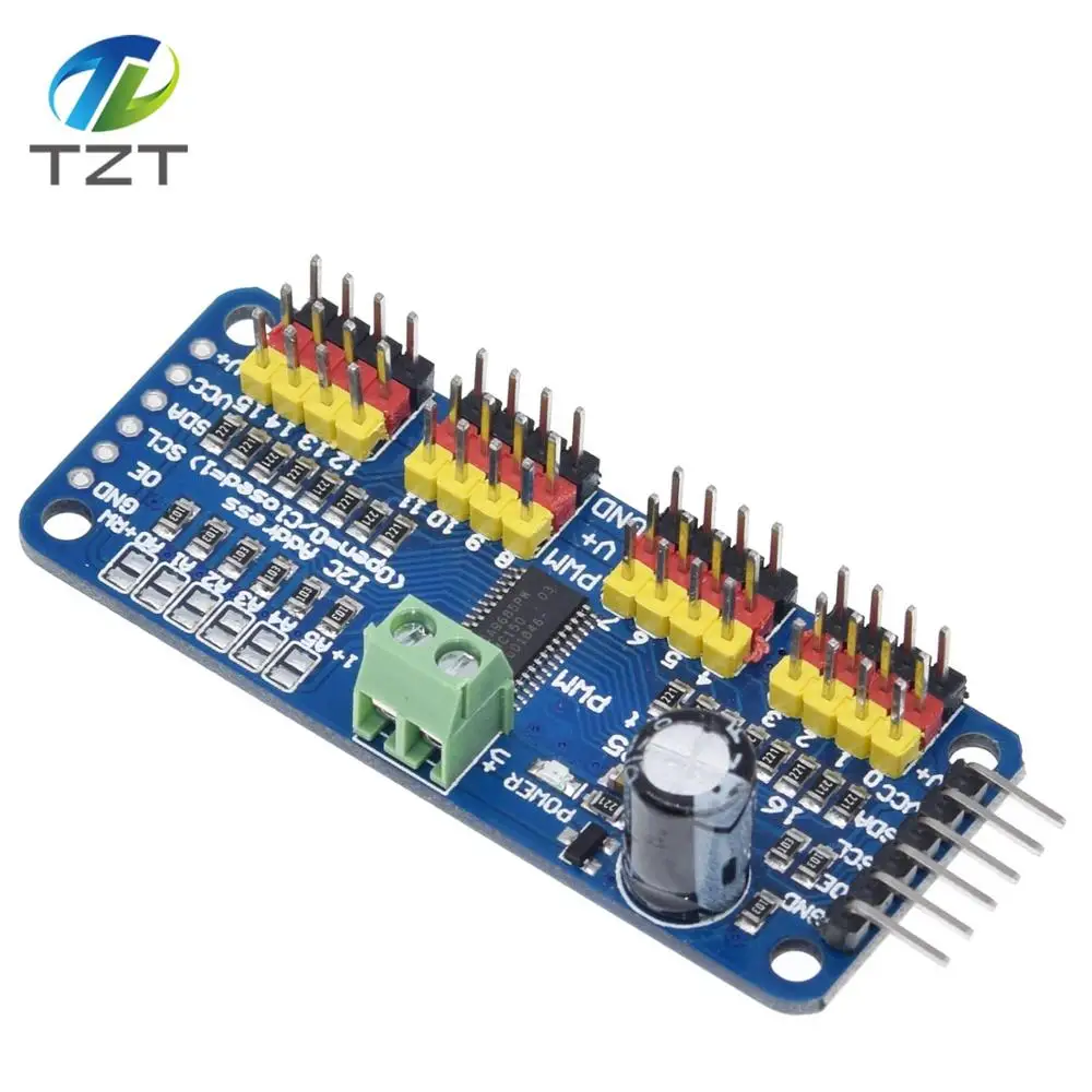 16 канальный видеорегистратор 12 битная ШИМ/Servo Driver I2C интерфейс PCA9685 модуль для arduino