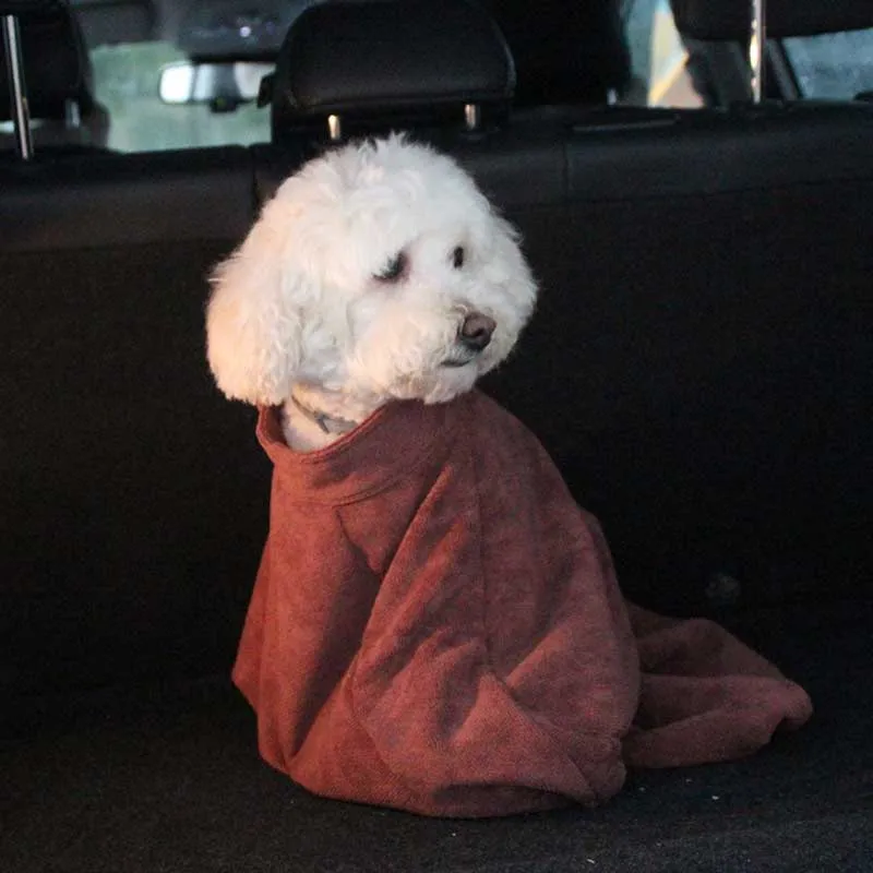

Dog Bathrobe XS - L Pet Bath Towel for Small Medium Large Pet Bathrobe Microfiber Super Absorbent Drying Pet Bath Towels