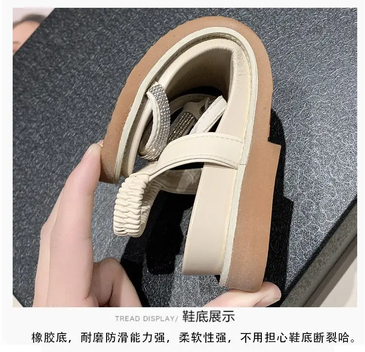 

Beach Shoes Ladies' Slippers Glitter Slides Slipers Women Fashion Low On A Wedge Sabot Jelly 2021 Flat Luxury Crystal Basic PU R