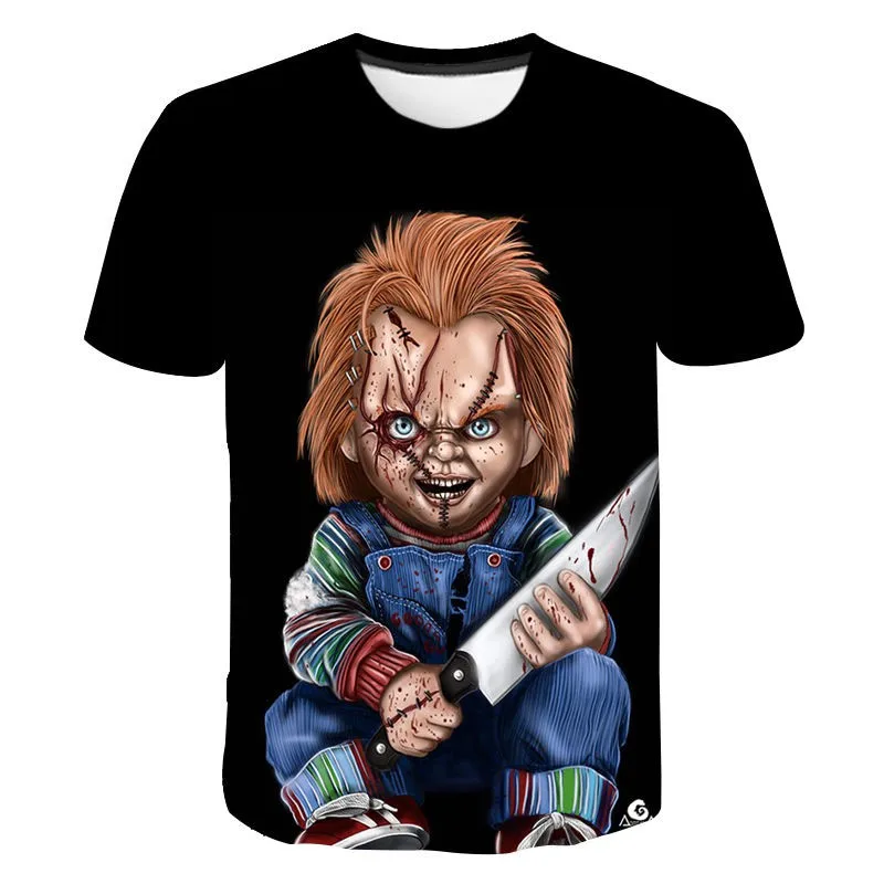 

Chucky Summer T-shirt Men's Women's Children's 3D Printed T-shirt Fashion Casual Harajuku Street Kids Sleeve Cool Top T-shirt