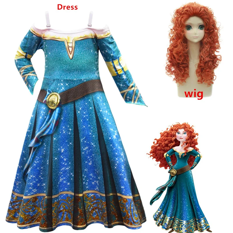 Детское готическое платье с длинным рукавом париком | Тематическая одежда и