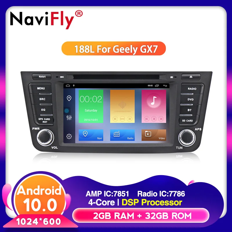 Android10.0 автомобильный мультимедиа для Geely Emgrand GX7 EX7 X7 Автомобильный GPS навигатор