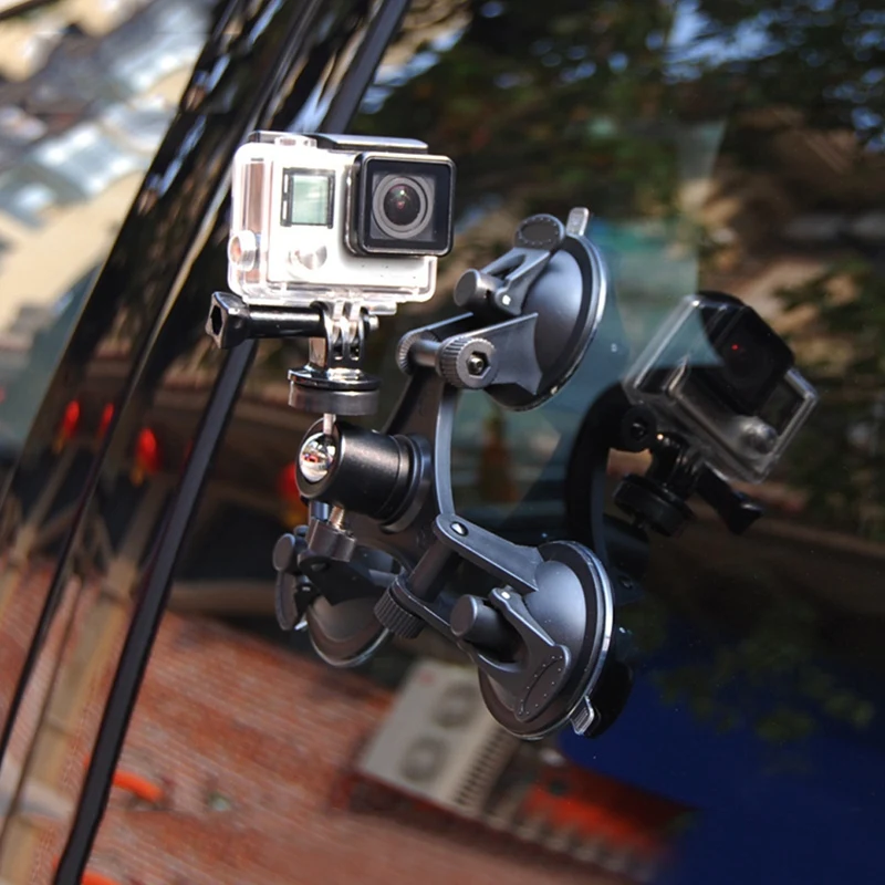 Car Holder Triple Vacuum Suction Cup Mount for DJI Osmo Pocket Camera Stabilizer Accessory with Expansion Adapter | Электроника