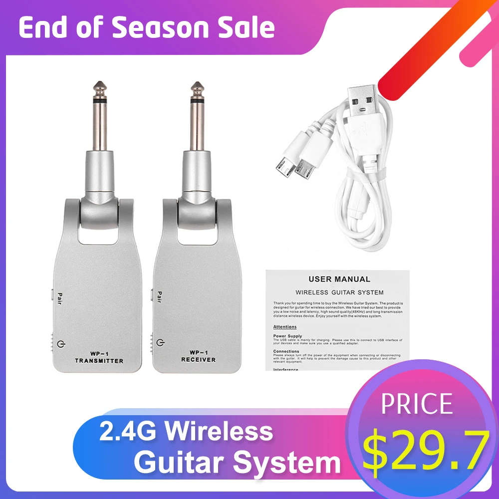 Беспроводная гитарная система 2 4 ГГц передатчик и приемник Встроенная