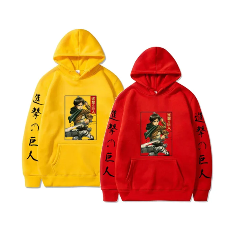 

Attack on Titan Anime Sweater Unisex Male Female Print Shingeki No Kyojin Anime Clothes Loose Casual Streetwears