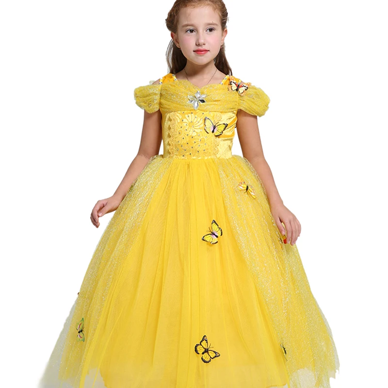 Одежда принцессы для девочек фатиновое платье дня рождения Хэллоуина косплея