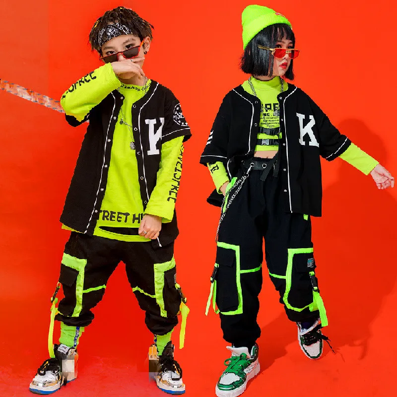 Girls Boys Jazz Dance Wear Costumes Concert Outfits