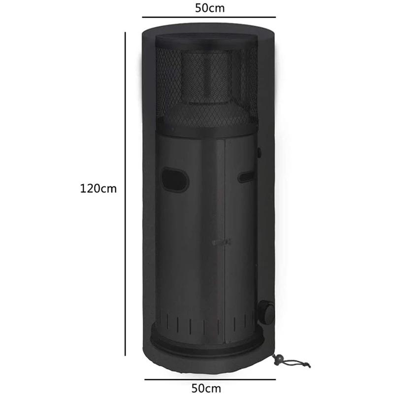 Patio Heater Covers Waterproof Outdoor Cover 210D Oxford Windproof Protection Around 50X50X120 Cm |