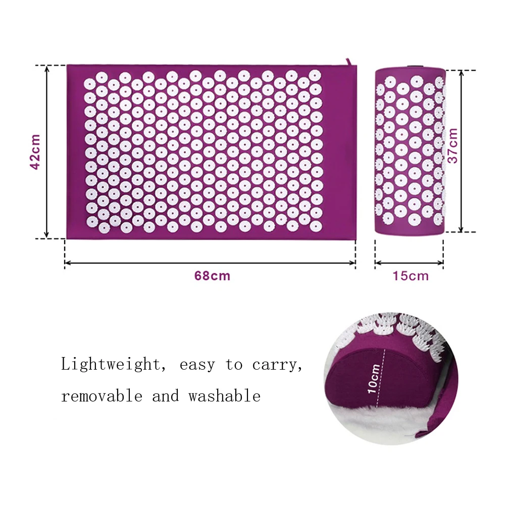 Йога массажная подушка коврик для иглоукалывания Лотос акупунктурный набор