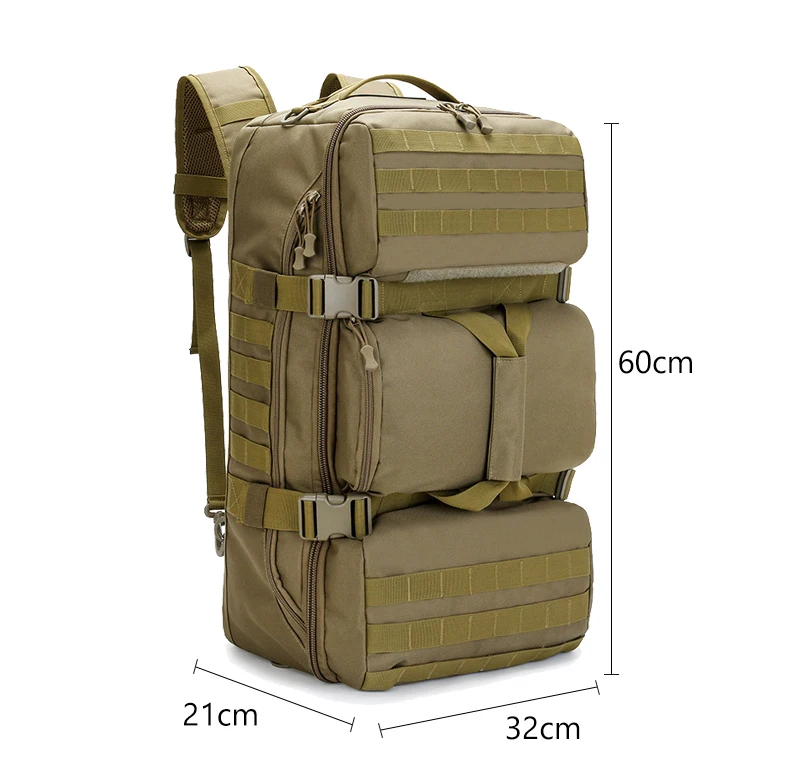 

NANCY TINO Big Capacity Outdoor Sports Bag Military Tactical Backpack Hiking Camping Waterproof Wear-Resisting Nylon Rucksack