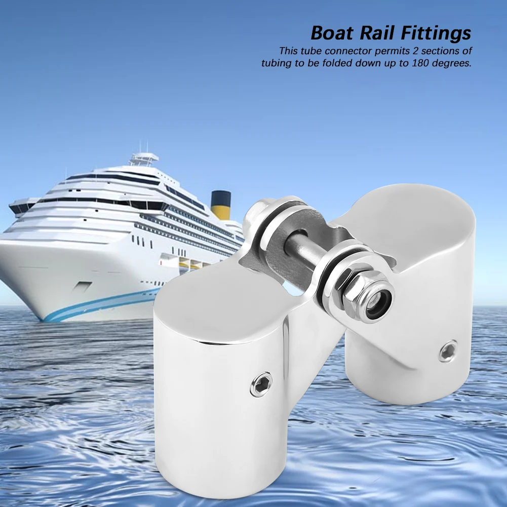 Stainless Steel Folding Swivel Connector Boat Rail Tube Pipe Fittings For Marine Yacht Accessories 22mm/25mm |