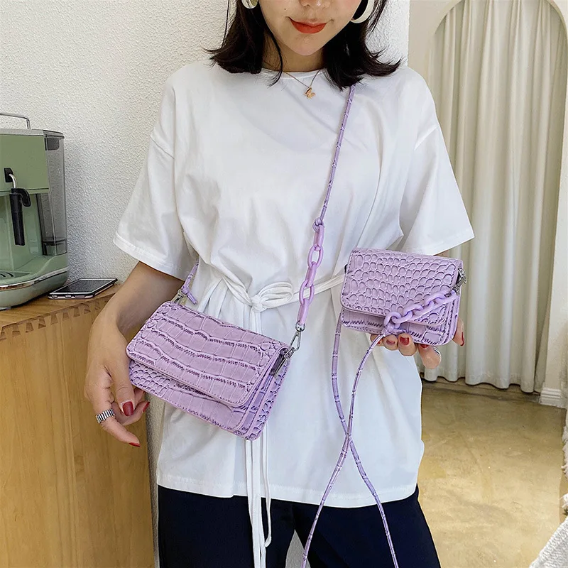 2020 new shoulder bag women's casual fashion Korean version of the stone texture small messenger armpit | Багаж и сумки