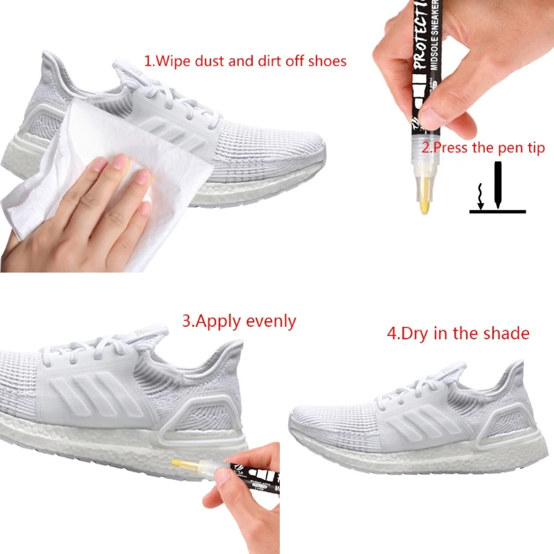 2 Pcs Professional Whitening Anti Oxidation Pen for Leather Suede Fabric and Soft Foam Sneaker Shoe |