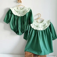 spring kids baby girl long sleeves embroidery sister dress rompers autumn infant baby girl newborn dress rompers clothes