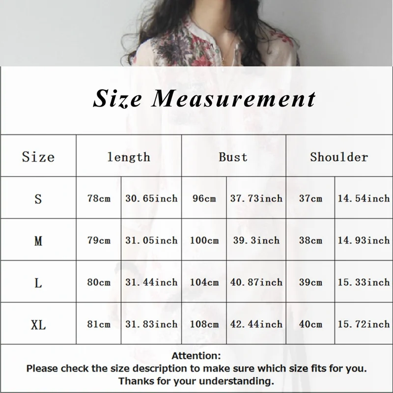 

Cotton Linen Shirts Vintage Women Floral Print Blouses Casual Loose Tops Female Long Shirt Blusas Tunic Chinese Style