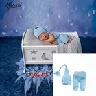 2 шт. вязаная одежда Ylsteed для новорожденных для фотосъемки, реквизит для фотографирования маленьких мальчиков, комплект детской одежды для фотосъемки