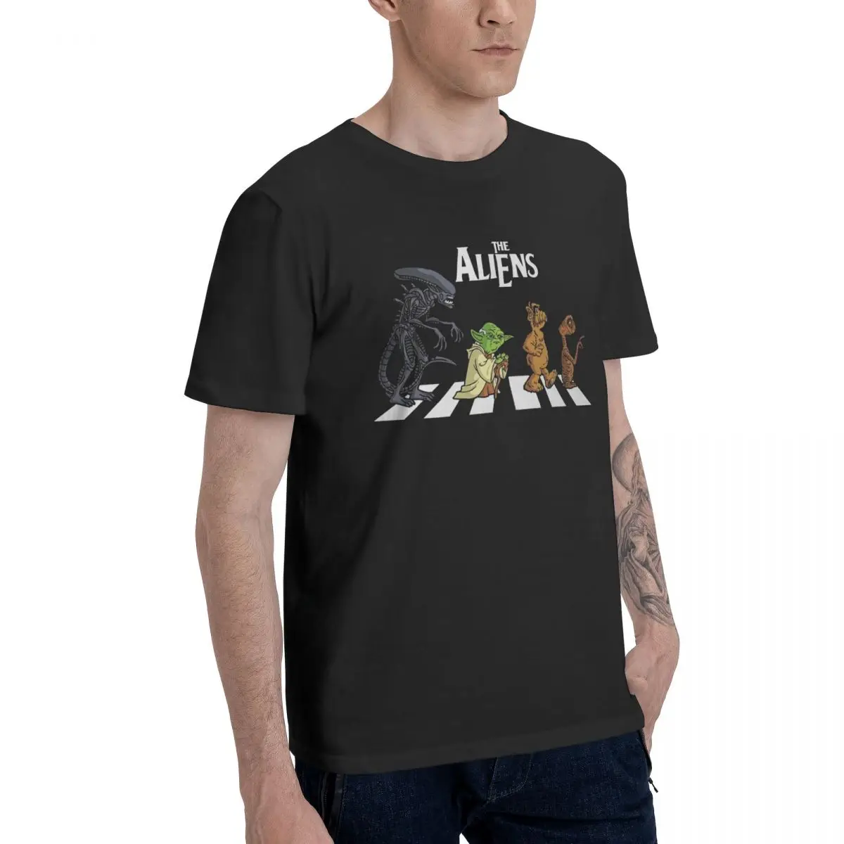 Geek инопланетяне Alf ET Xenomorph футболка для Для мужчин досуг 100% натуральный хлопок