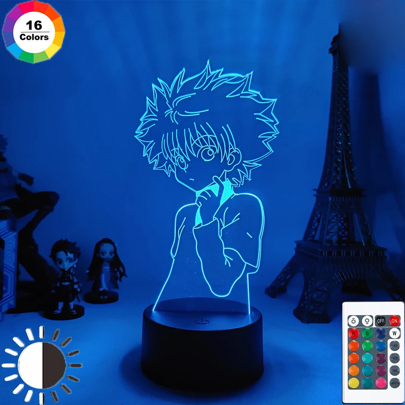 3D ночник В Стиле Аниме Охотник х киллуа золдюк для детей декор спальни Ночной