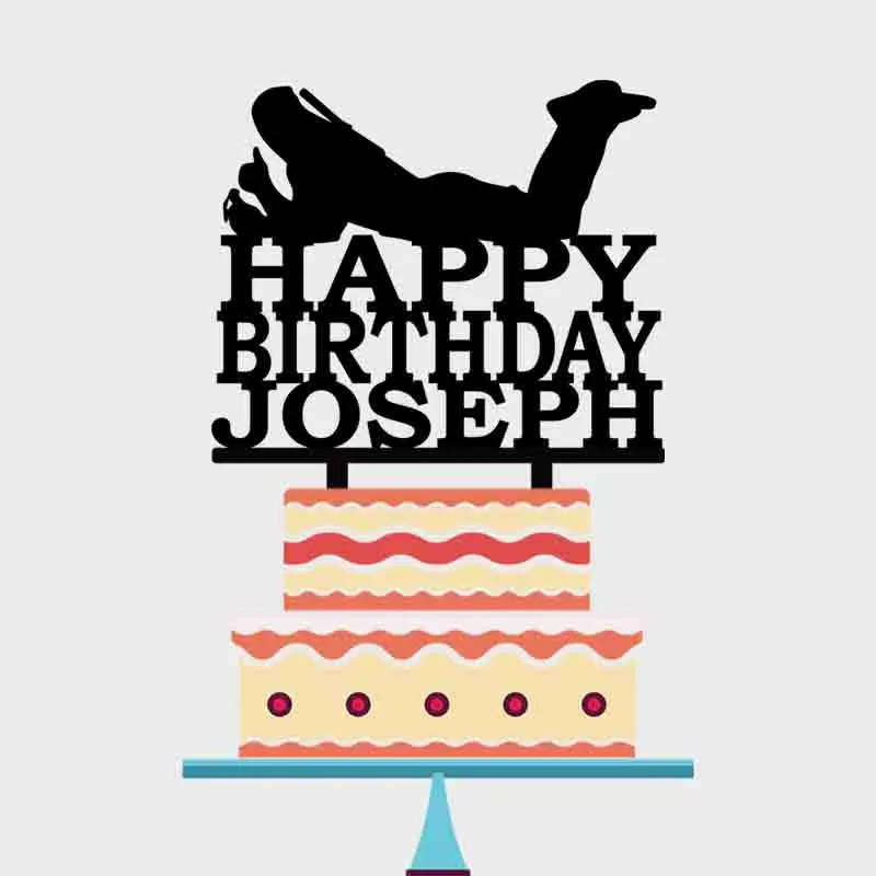 

Personalized Deadpool Birthday Cake Topper Custom Name Happy Birthday Deadpool Silhouette Cake Topper YC209