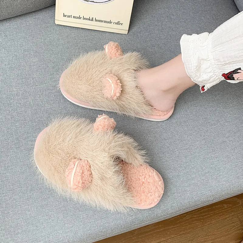 

2021 autumn and winter new home half wrapped head cute non-slip dormitory cotton tow 2415