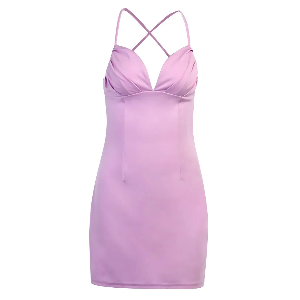 KANCOOLD dress Fashion Womens Casual Loose sexy Solid Color Sleeveless Suspender Dress Summer Streetwear new women 20530 | Женская