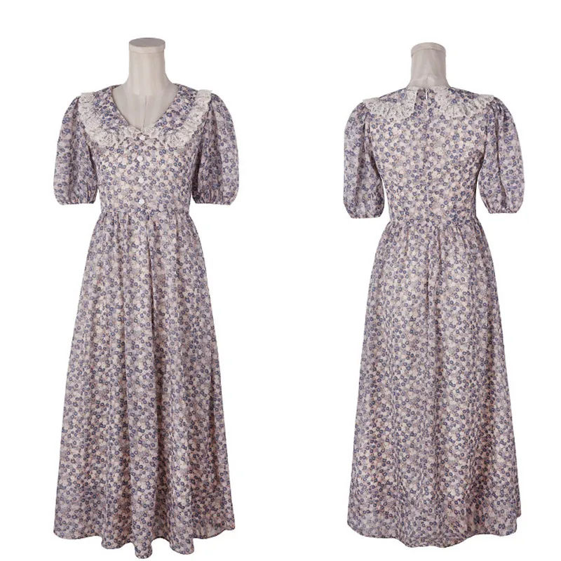 Женский летний сарафан в стиле бохо шифоновое длинное платье с цветочным принтом