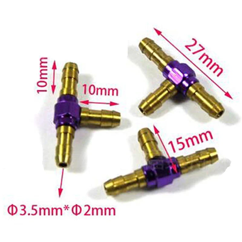 4 шт./лот RC модель управления полетом топливный бак тройник соединение/три прямых