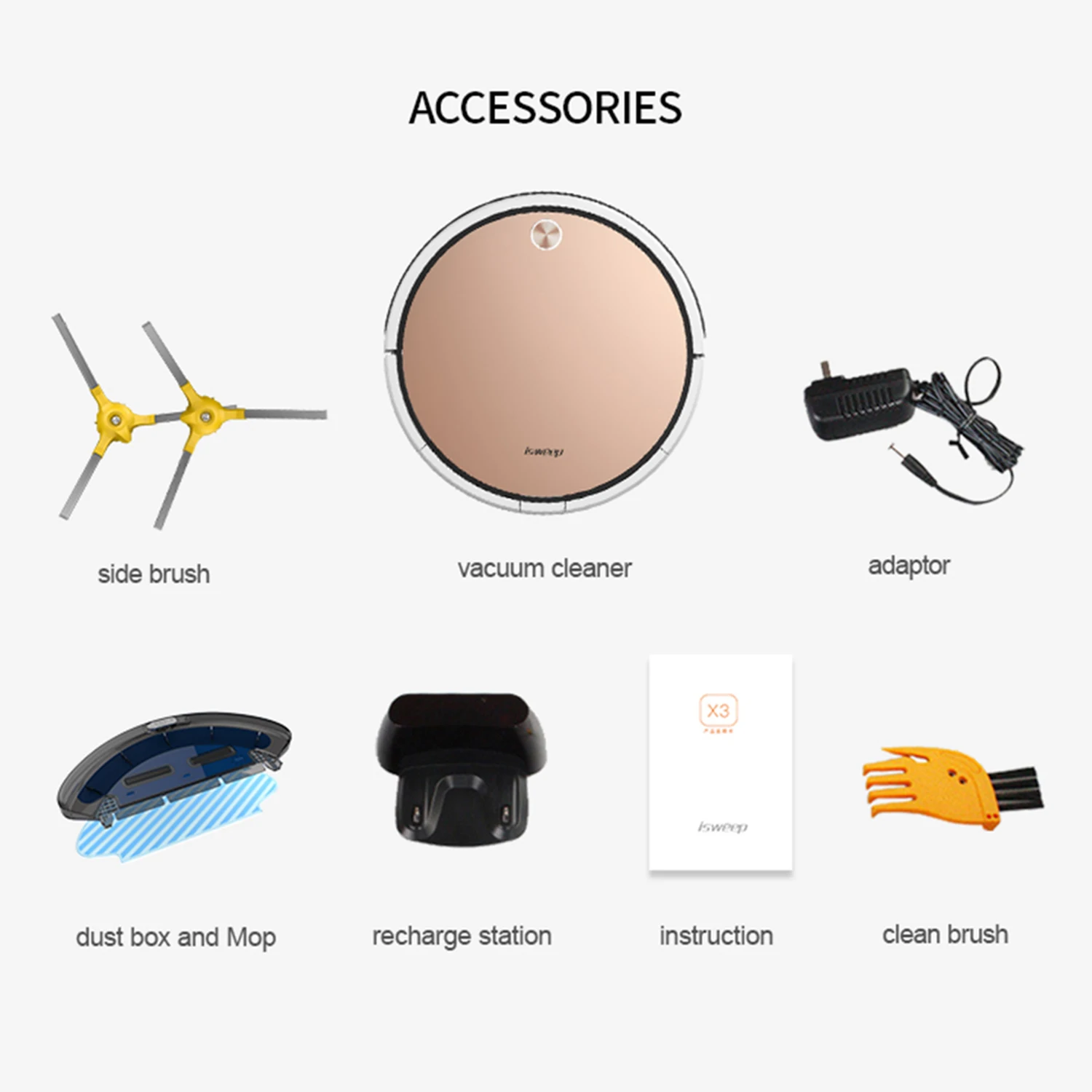 

Isweep X3 Robot Vacuum Cleaner APP Control Wet and Dry Mop Smart Home Appliance Auto Recharge Good Package Preferred Gift