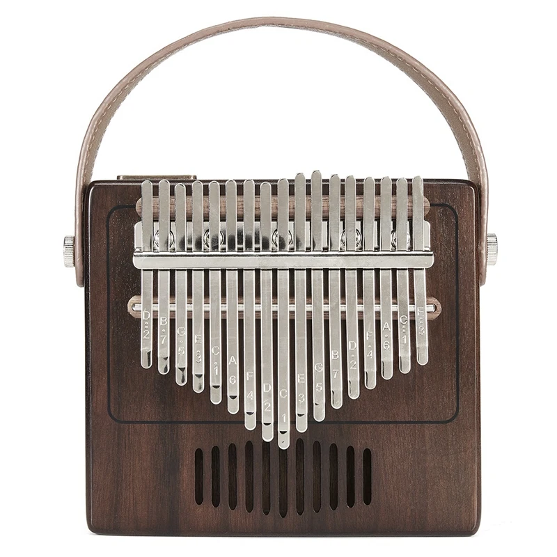 

TOM 17 Key Kalimba Thumb Piano-Handmade Solid Walnut Wood Radio Type Kalimba As Gifts for Kids and Adults