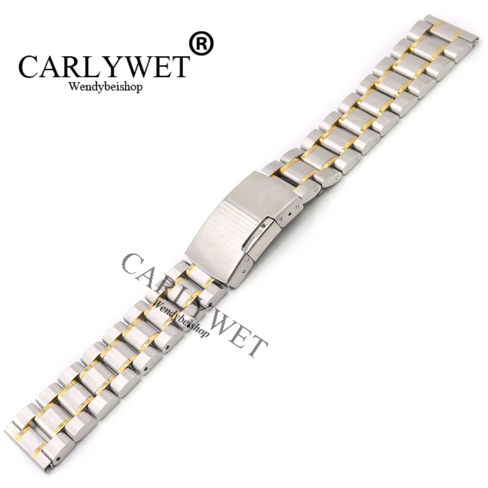CARLYWET 14 16 18 19 20 22 24 26 28 мм серебристые черные двухцветные наручные часы цвета