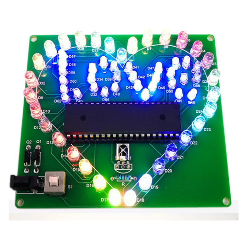 Цветная лампа в форме сердца, лампа для воды с дистанционным управлением, лампа для любви, оригинальный подарок