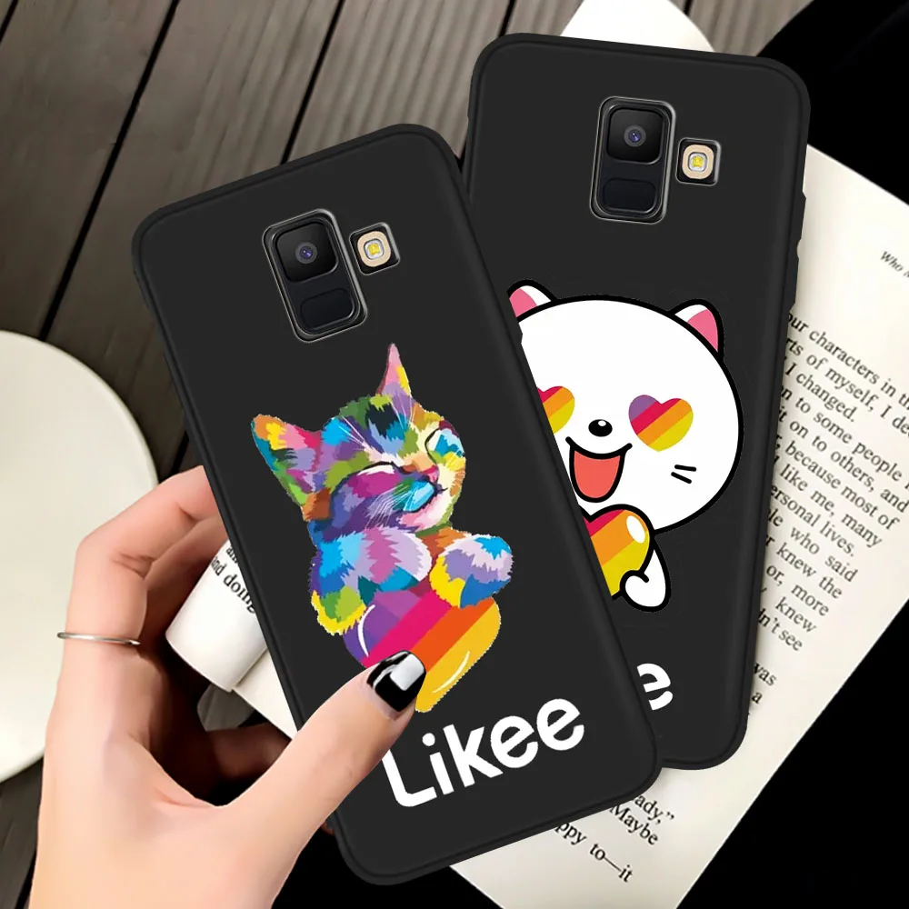 Любящее сердце ликээ забавный кот медведь чехол для телефона Samsung A20 A30 A40 A50 A70 A90 A5