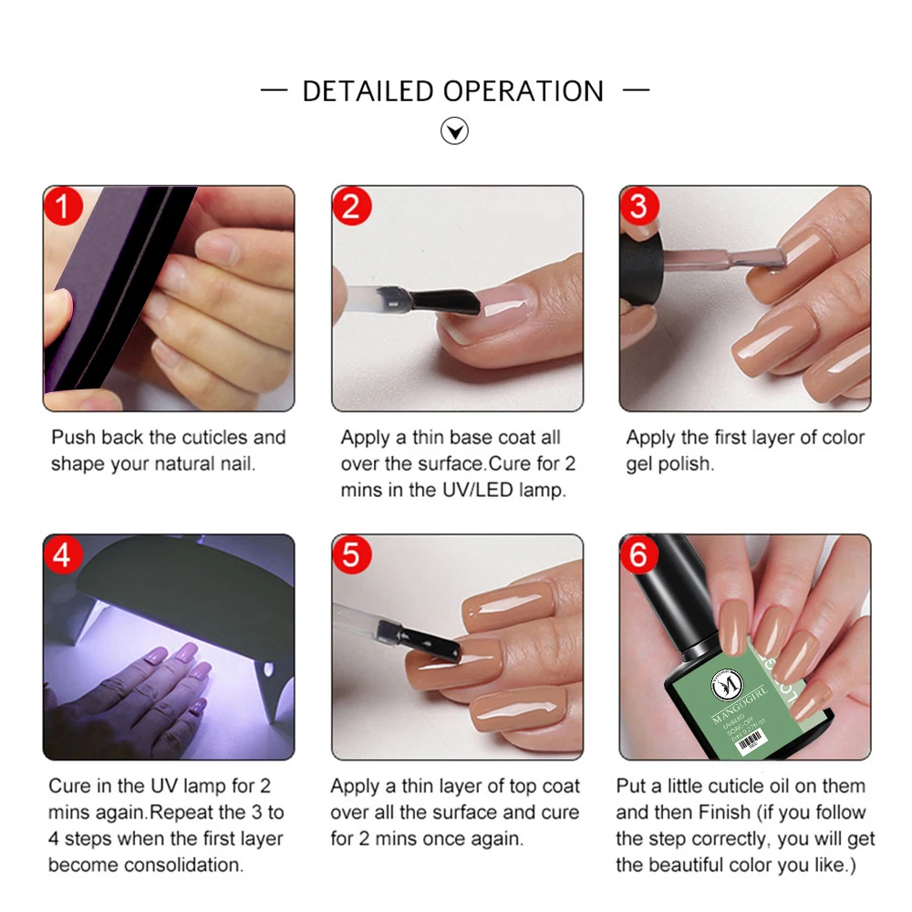 Набор гель-лаков для дизайна ногтей Маникюр Полупостоянный лак верхнее покрытие