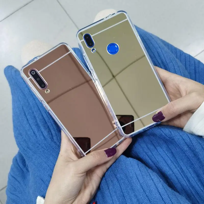 Глянцевый зеркальный эффект чехол для XiaoMi Redmi Note 8 Note7 Note6 Note5 Note4 из мягкого ТПУ с