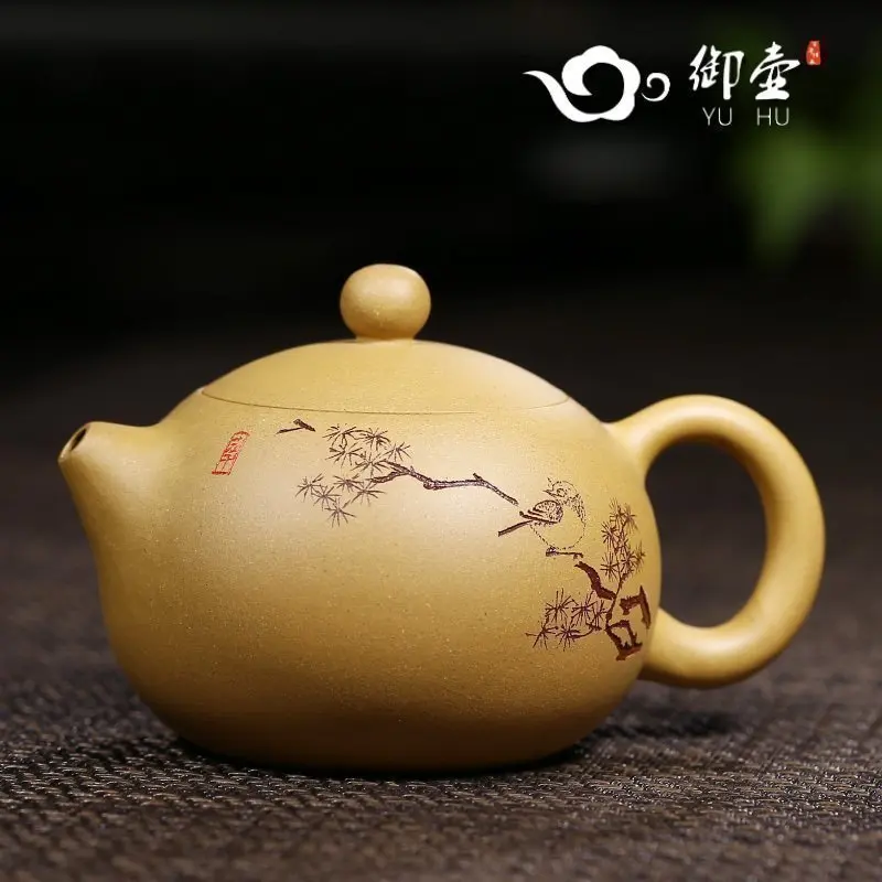 

★yixing masters are recommended the teapot pure manual undressed ore section of mud card cover shih tzu kung fu tea set