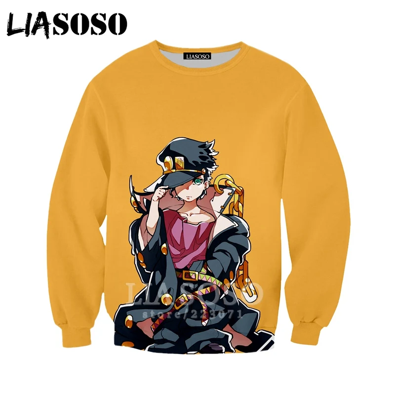 LIASOSO новинка для мужчин и женщин Jolyne Cujoh толстовки 3D принт аниме JoJo Необычные