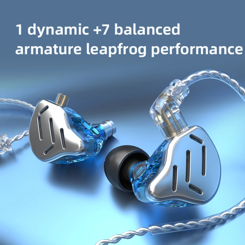 Проводные наушники KZ ZAX 7BA + 1DD гибридные Hi-Fi наушники-вкладыши для монитора с