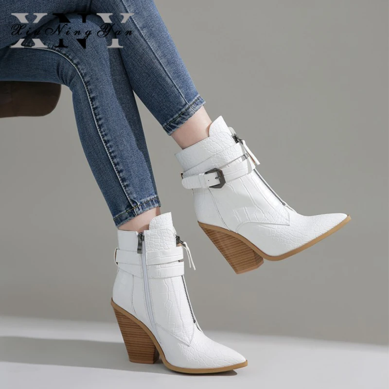 

Xiuningyan Retro Women Ankle Boots Genuine Leather Martin Boots Short Boots Handmade Autumn Winter Shoes Woman Female Footwear