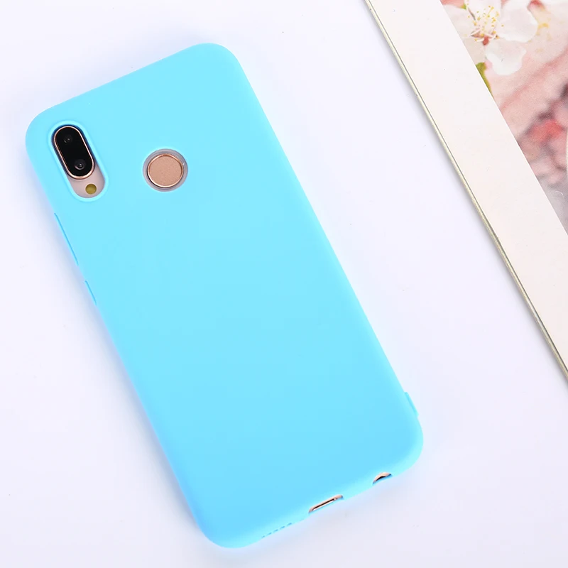 Однотонный силиконовый чехол карамельного цвета для Huawei p20 lite p20lite pro p30 желтый