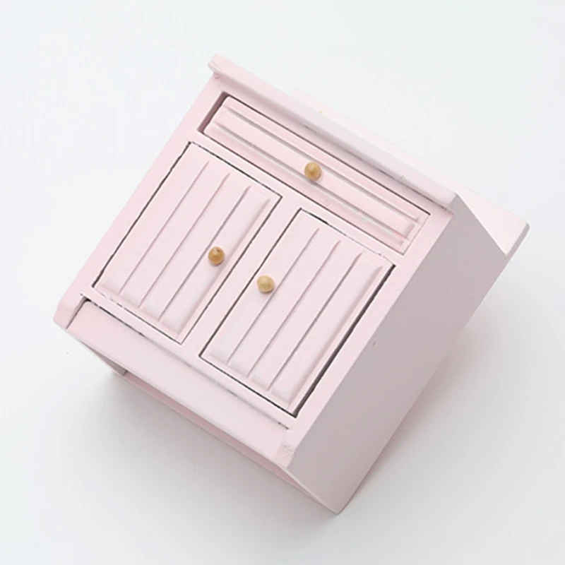 

1 12 Scale Dollhouse Model Wooden Kitchen Cabinet Set Freely Combined Doll House Furnitures Dollhouse Toy Realistic