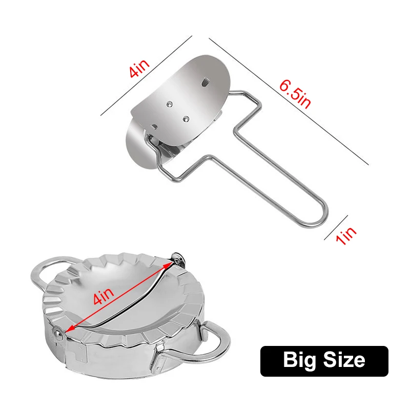 

2pcs Stainless Steel Dumpling Maker Wraper Dough Cutter Ravioli Jiaozi Dumpling Mould Kitchen Accessories Gadgets Cutting Tools