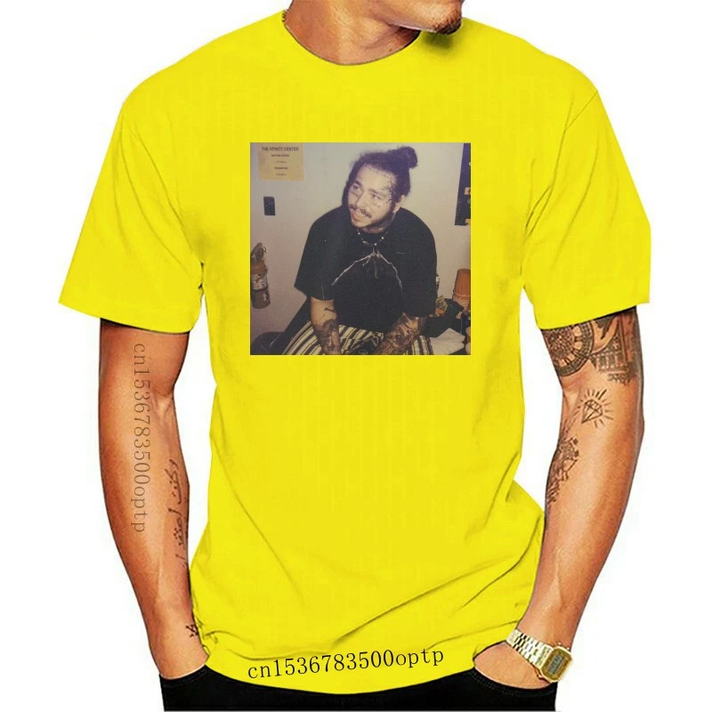 

Новинка 2021, Мужская футболка с винтажным фото Post Malone