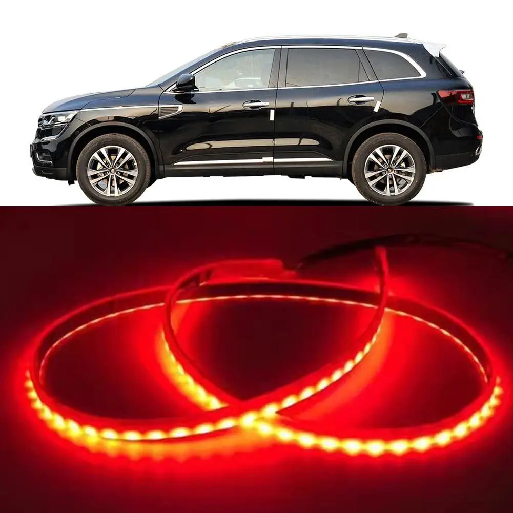 Car Additional Stop Light Dynamic Streamer Floating LED Strip 12v Auto Trunk Tail Brake Running Turn Signal Automobile Lamp | Автомобили и