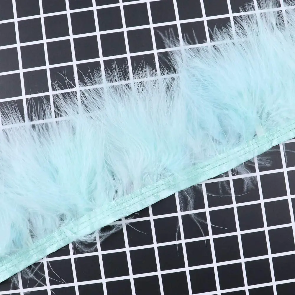 

1 Meters/Lot Natural Turkey Feathers Trims Fringe Marabou Feather 6-8cm for Crafts Ribbon Clothing Wedding Decoration Plumas