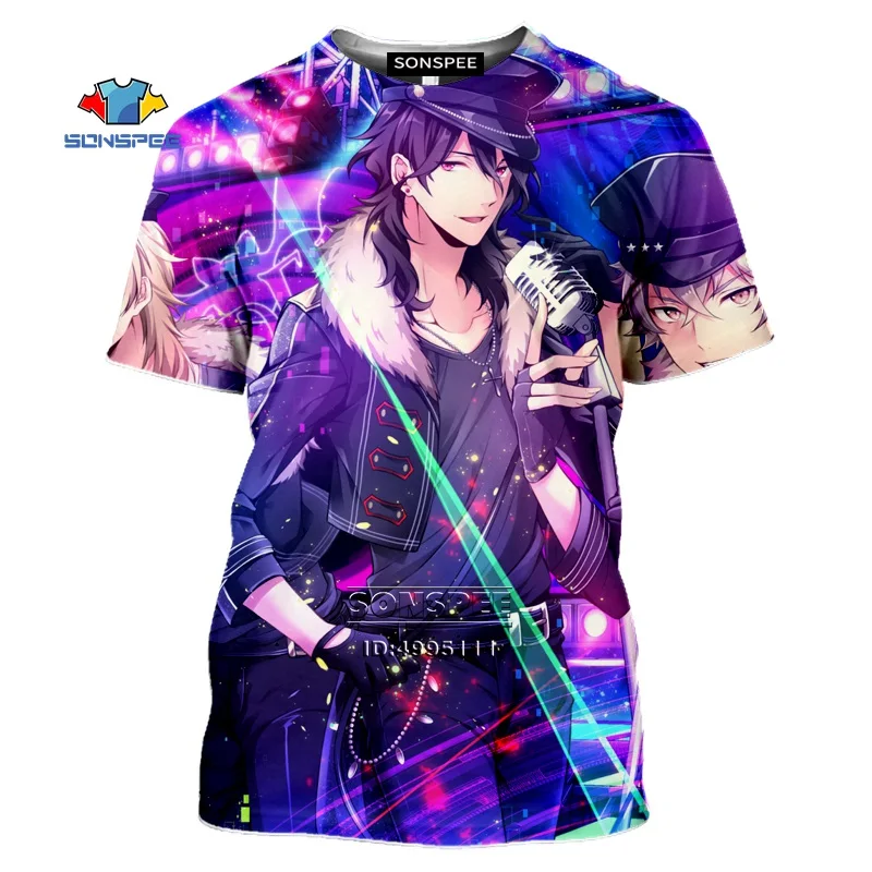 

Game Ensemble Stars T-shirt Men 3D Print Unisex Tshirt Summer Casual Harajuku O-neck Shirt Hip Hop Fitness Gym Clothing Street